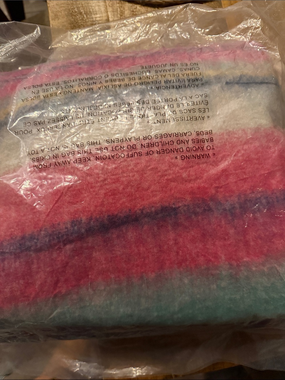 Free people Cozy Multicolor Stripe Women’s blanket nwt 50x52